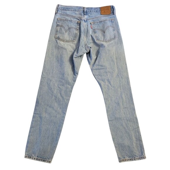 Levi's Premium Wedgie Button Fly Distressed Jeans Size 28 Light Wash - Picture 2 of 8